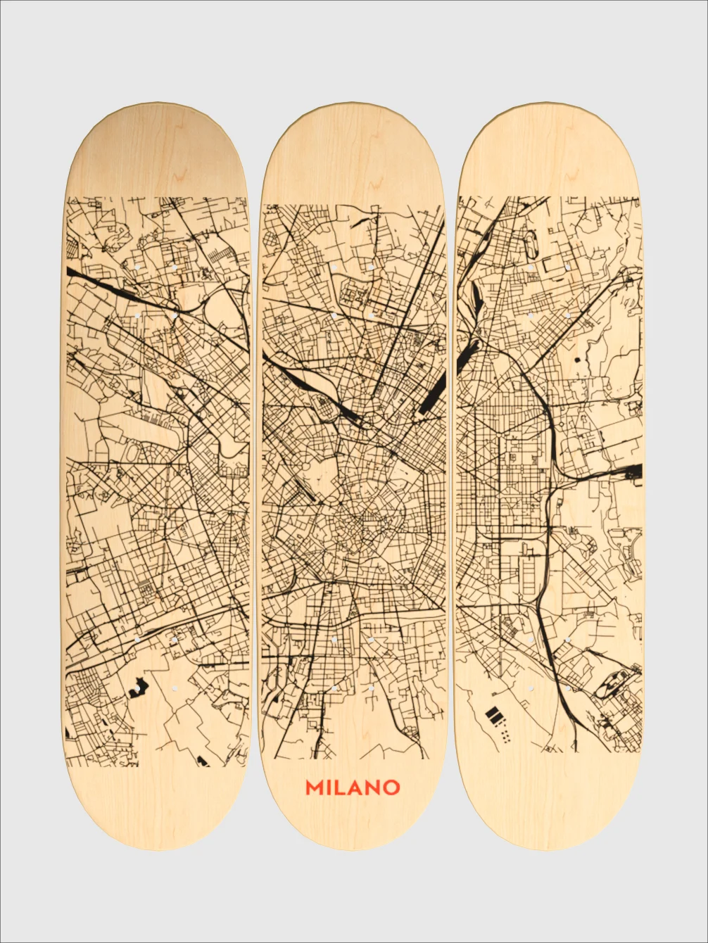 Skateboard arredo SKX Milano design